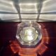 Smoked glass ceiling light ISMOS Italy 1970