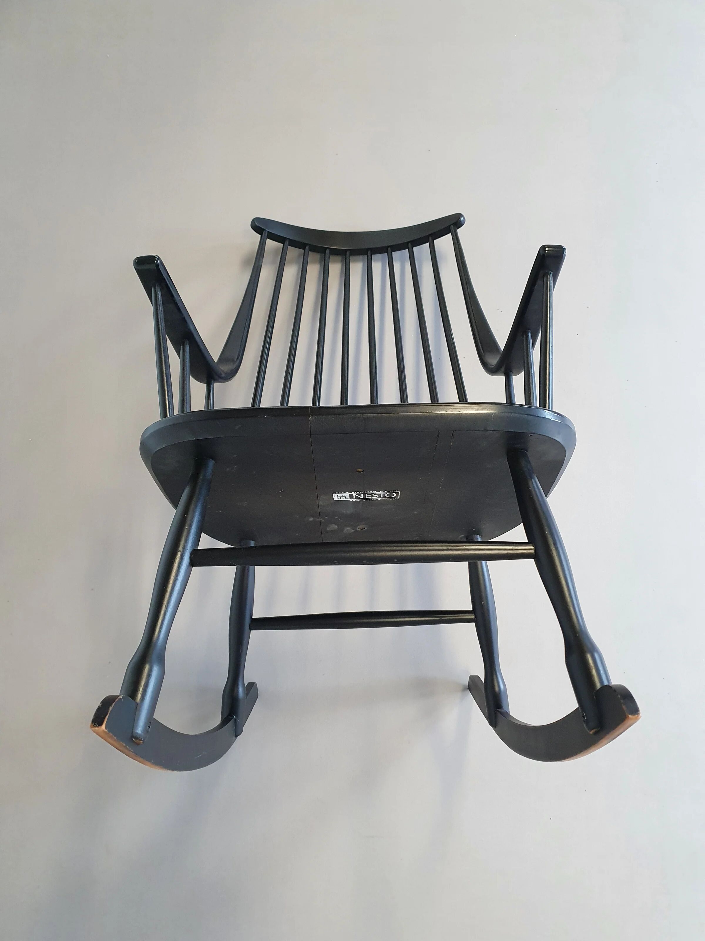 Black Lena Larsson for Nesto rocking chair 1960s