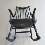 Black Lena Larsson for Nesto rocking chair 1960s