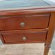 Black leather desk with extensions