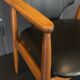 A Scandinavian teak skai chair from the 1960s for a vintage desk table.