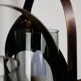 Brass and glass chandelier