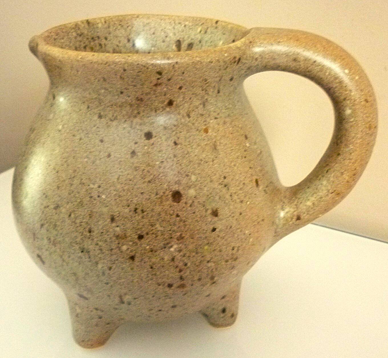 Tripod pitcher in glazed ceramic, signed Périgord pottery, 1950s/1960s
