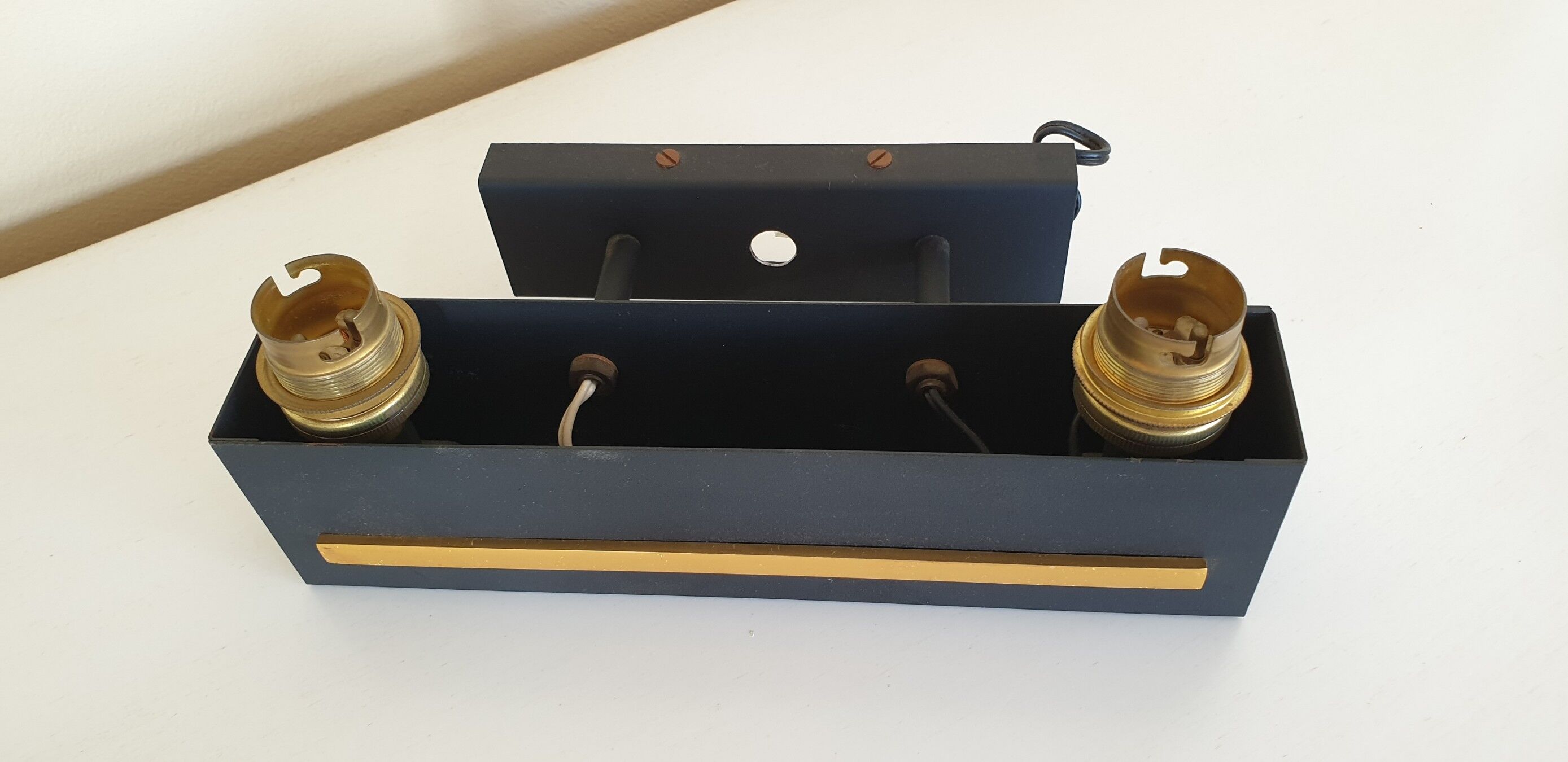 Wall lamp Arlus brass prespex 1950/1960 vintage