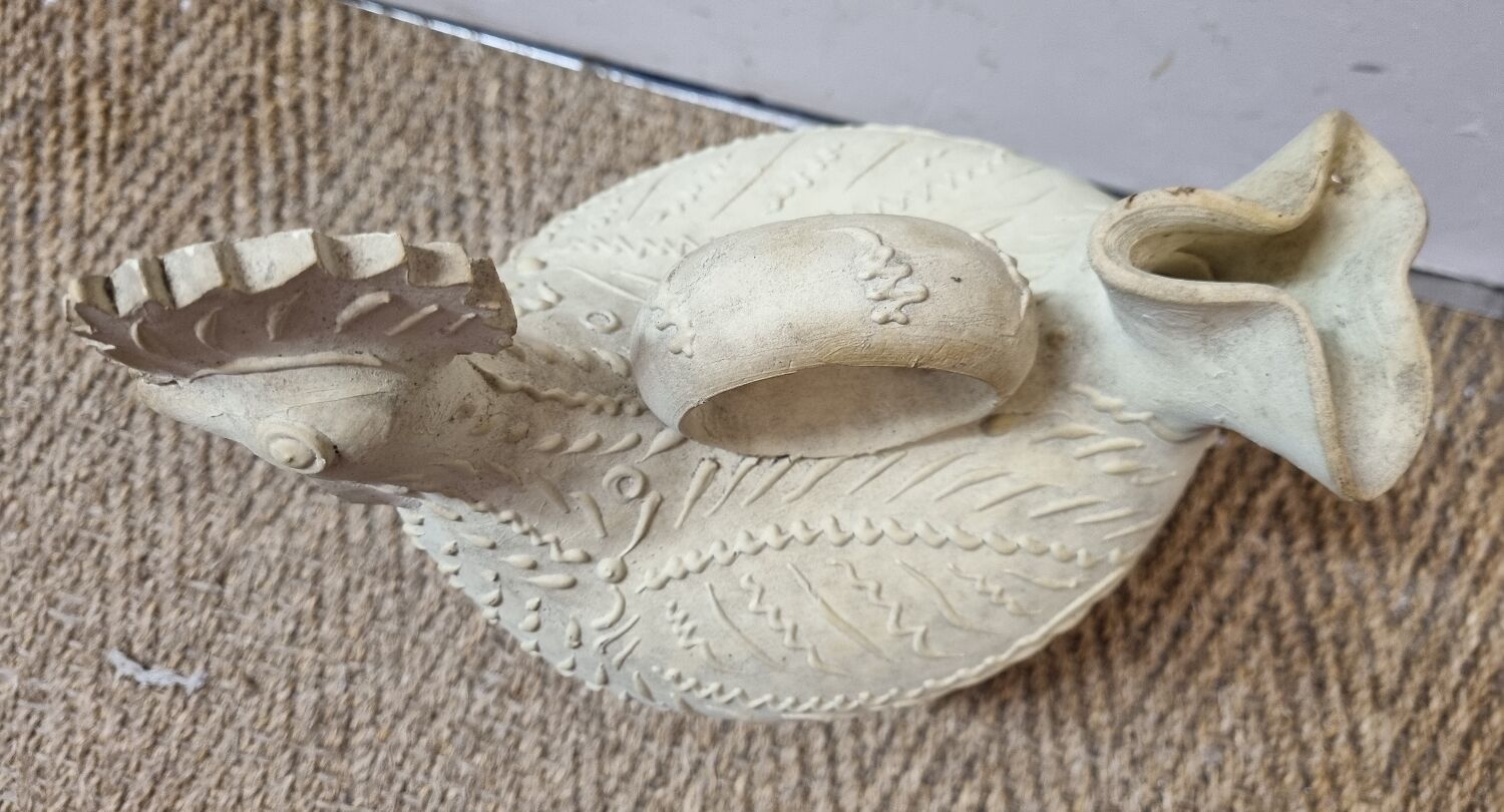 Spanish ceramic rooster pitcher 1980