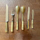Table cutlery set in bone - 28 pieces