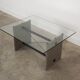 Glass coffee table, Italian design, 1960s, made in Italy