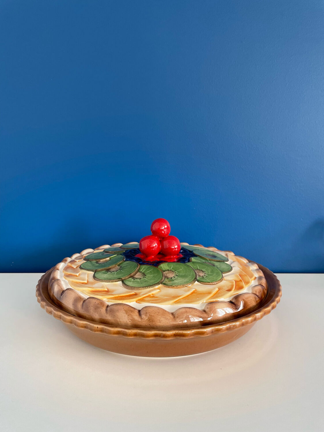 Plat tarte aux fruits barbotine