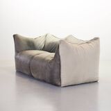 Mario Bellini 2-Seat Le Bambole Sofa for C&B Italia in Leather & Fabric 70s