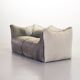 Mario Bellini 2-Seat Le Bambole Sofa for C&B Italia in Leather & Fabric 70s