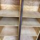Furniture filing cabinet with double curtains in mahogany and tinted beech