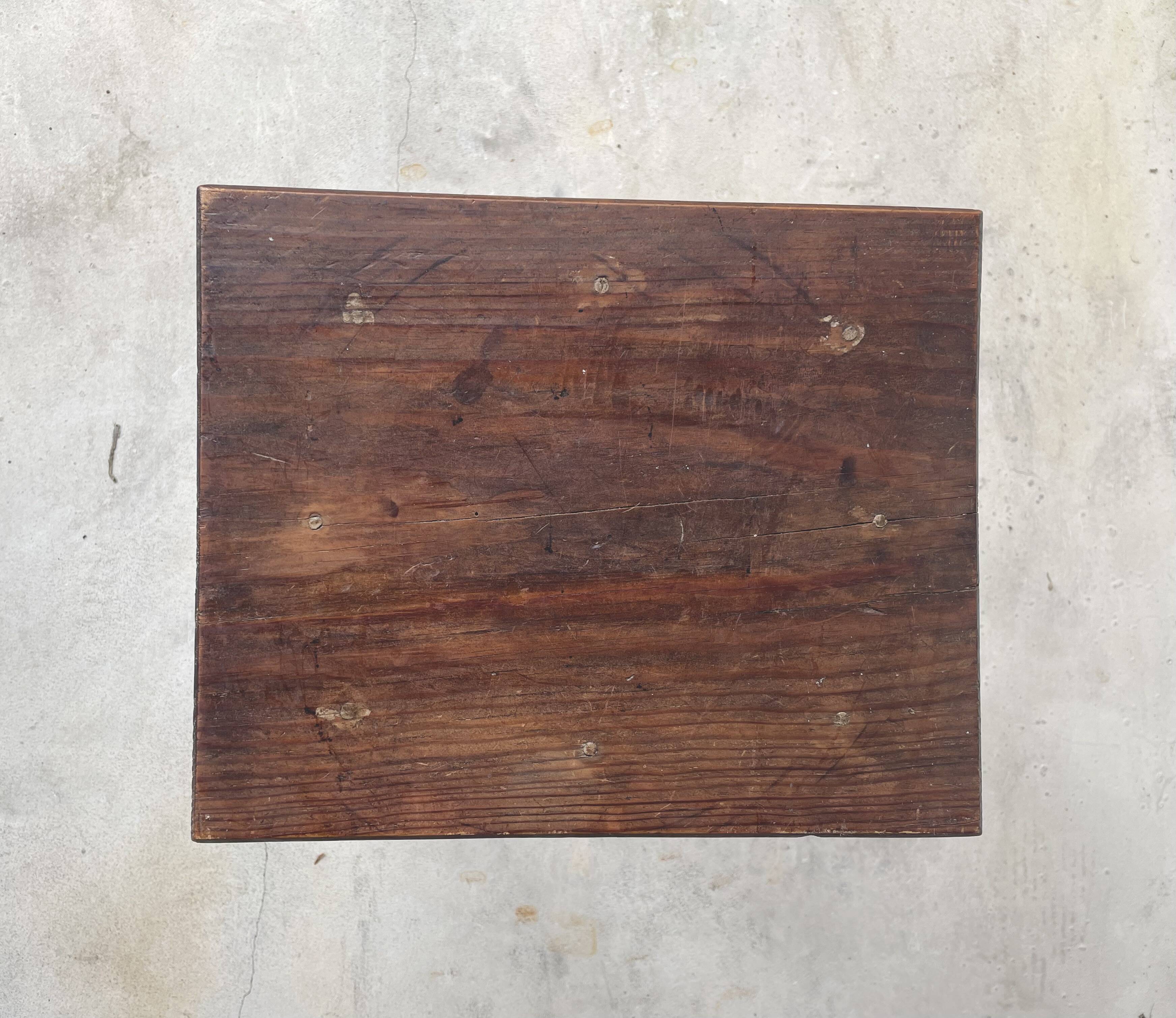 Antique solid wood stool