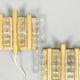 HANS-AGNE JAKOBSSON. Pair of wall lights, glass/brass