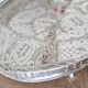 Oval silver-plated metal serving dish