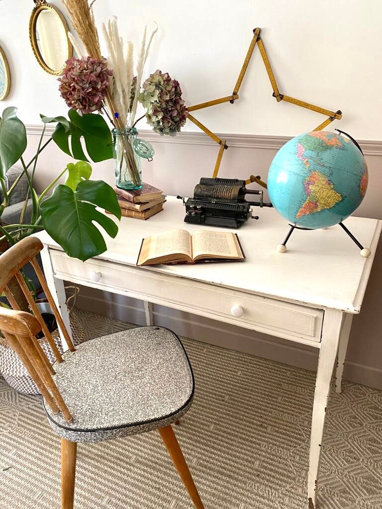 Vintage wooden console desk