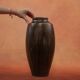 Large Art Nouveau stoneware vase by Charles Greber, reaction glaze - early 20th century
