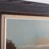 Painting „The Farmhouse on the Side”, Scandinavian design, 1970s