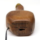 Modernist lamp foot free form in solid walnut by Richard Lecompte