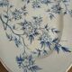 Old earthenware plate from Grigny – blue floral decoration