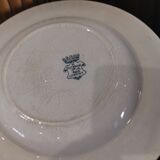 4 hollow plates in Longwy earthenware model "Suzanne" Iron Earth
