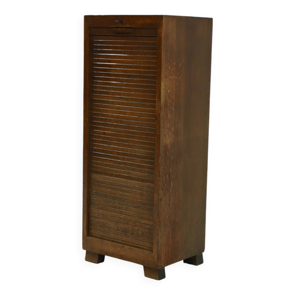 Meuble à porte tambour Art Déco de l'école d'Amsterdam 1920