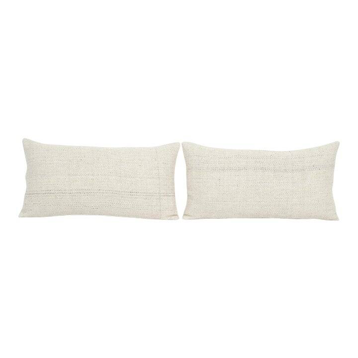 Set of 2 vintage kilim cushion covers 30x61 cm