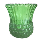 Very small green vase bottle