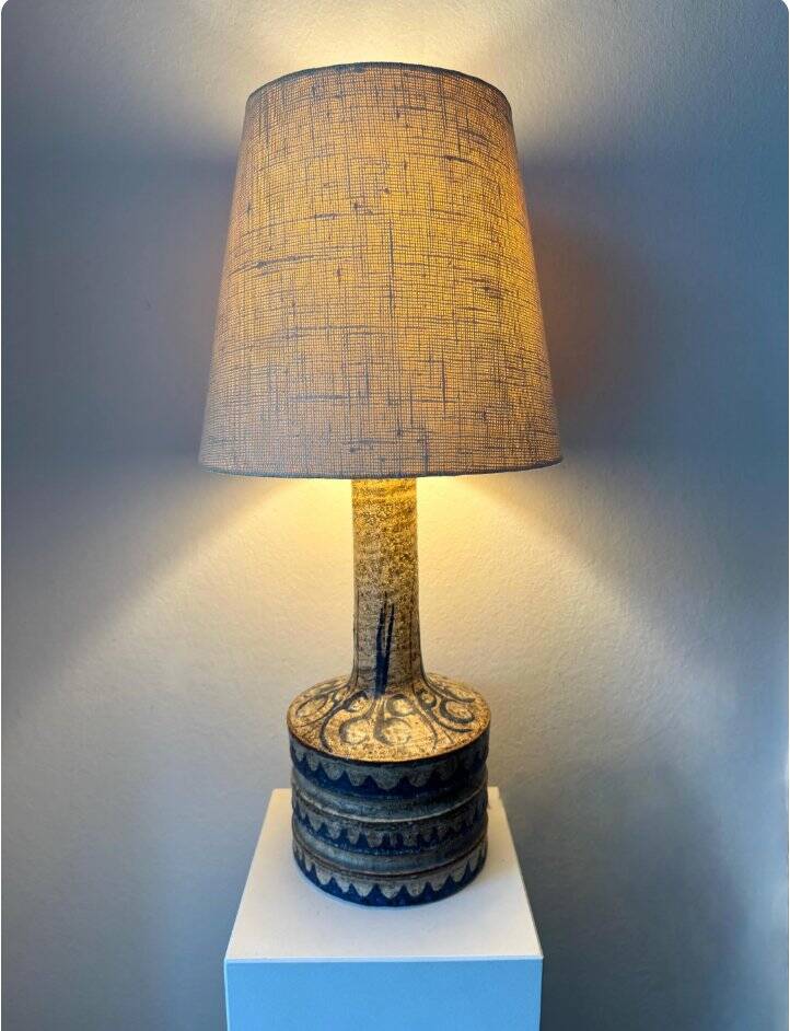 Ceramic table lamp by Jette Hellerøe for Axella, Denmark, 1960s