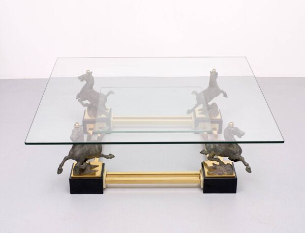Maison Charles, Table Basse, ''Cheval Volant du Gansu'', années 1970, France
