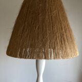 Art deco floor lamp 1950 wood and rope
