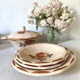 Set of round Digoin serving dishes