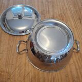 Vintage stainless steel soup tureen 18/8 Létang & Rémy – French design vegetable dish