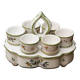 Moustiers earthenware egg service