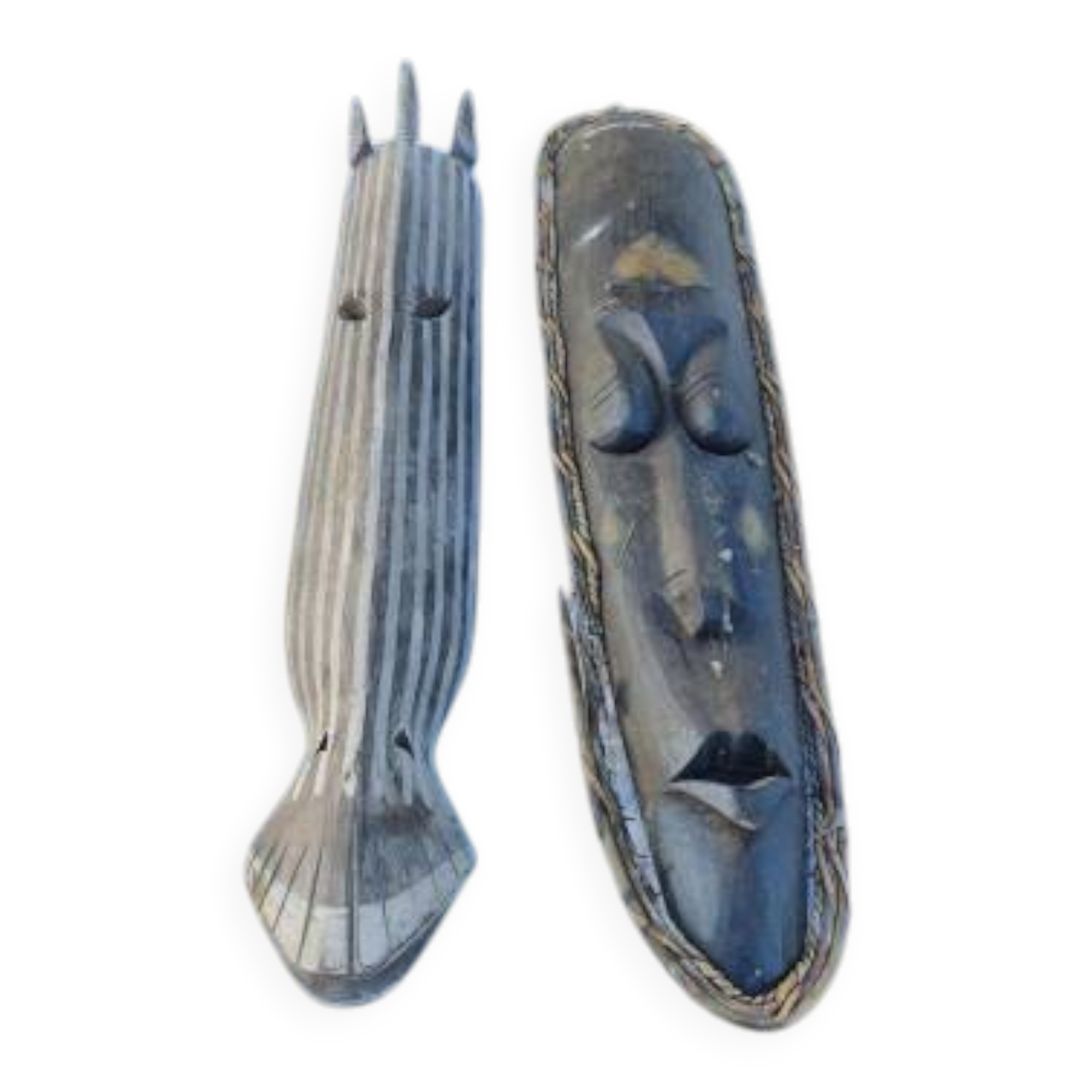 2 wooden masks Africa