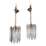 Suspensions en cristal de murano des années 70