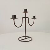 Vintage brutalist wrought iron chandelier