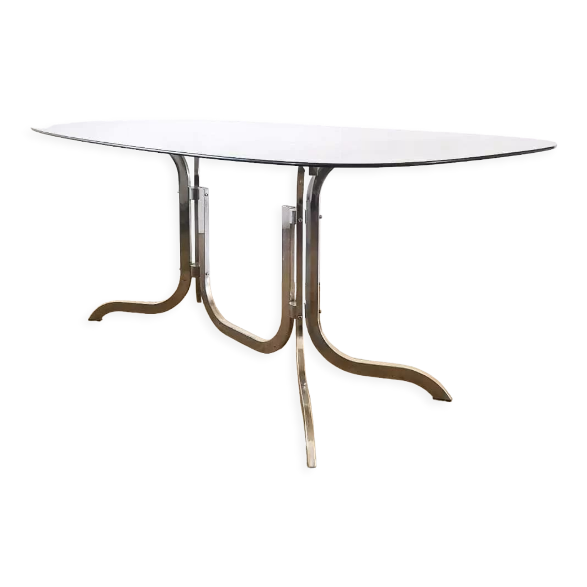 Smoked glass table 70s