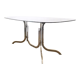 Smoked glass table 70s