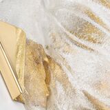 Paire de grandes appliques murales angulaires en verre Murano par Hillebrand, Allemagne, années 1960