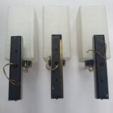 Three antique gold Arlus wall lights from the 50s