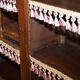 Open dwarf library in walnut, Gothic style Pugin