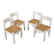 Set of four beechwood chairs, Italian design, 1980s, made in Italy