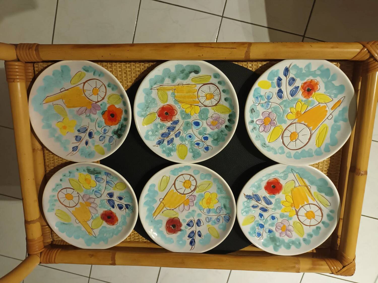 12 Valauris dessert plates