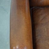 especially comfortable wingback chair made of sheepskin leather, stunning colors