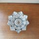Vintage origami-style crystal vase
