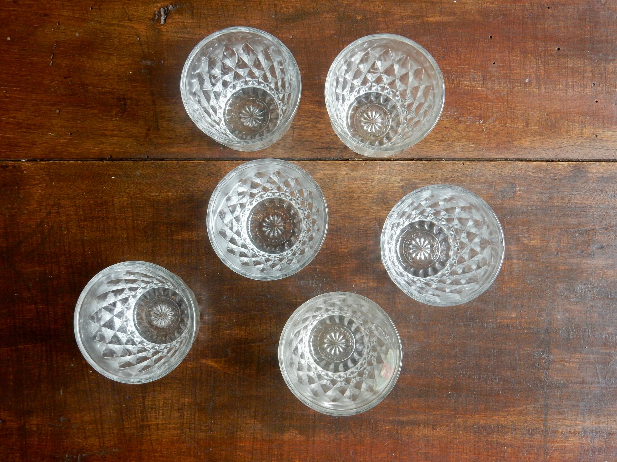 6 verres à eau de cantine Duralex fabriqués en France