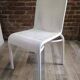 White woven resin garden chair