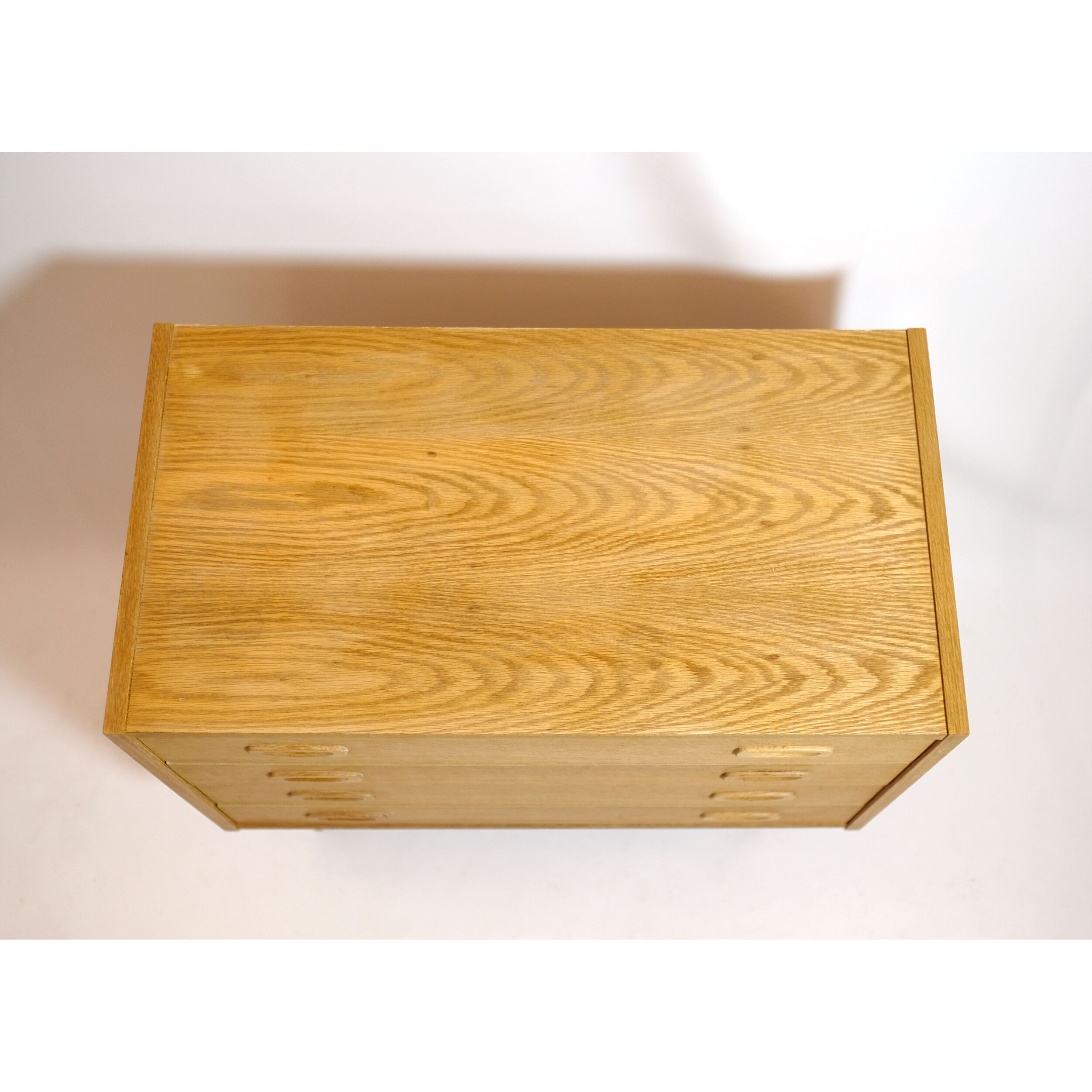 Scandinavian chest of drawers in light wood, 1970s.