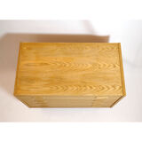 Scandinavian chest of drawers in light wood, 1970s.