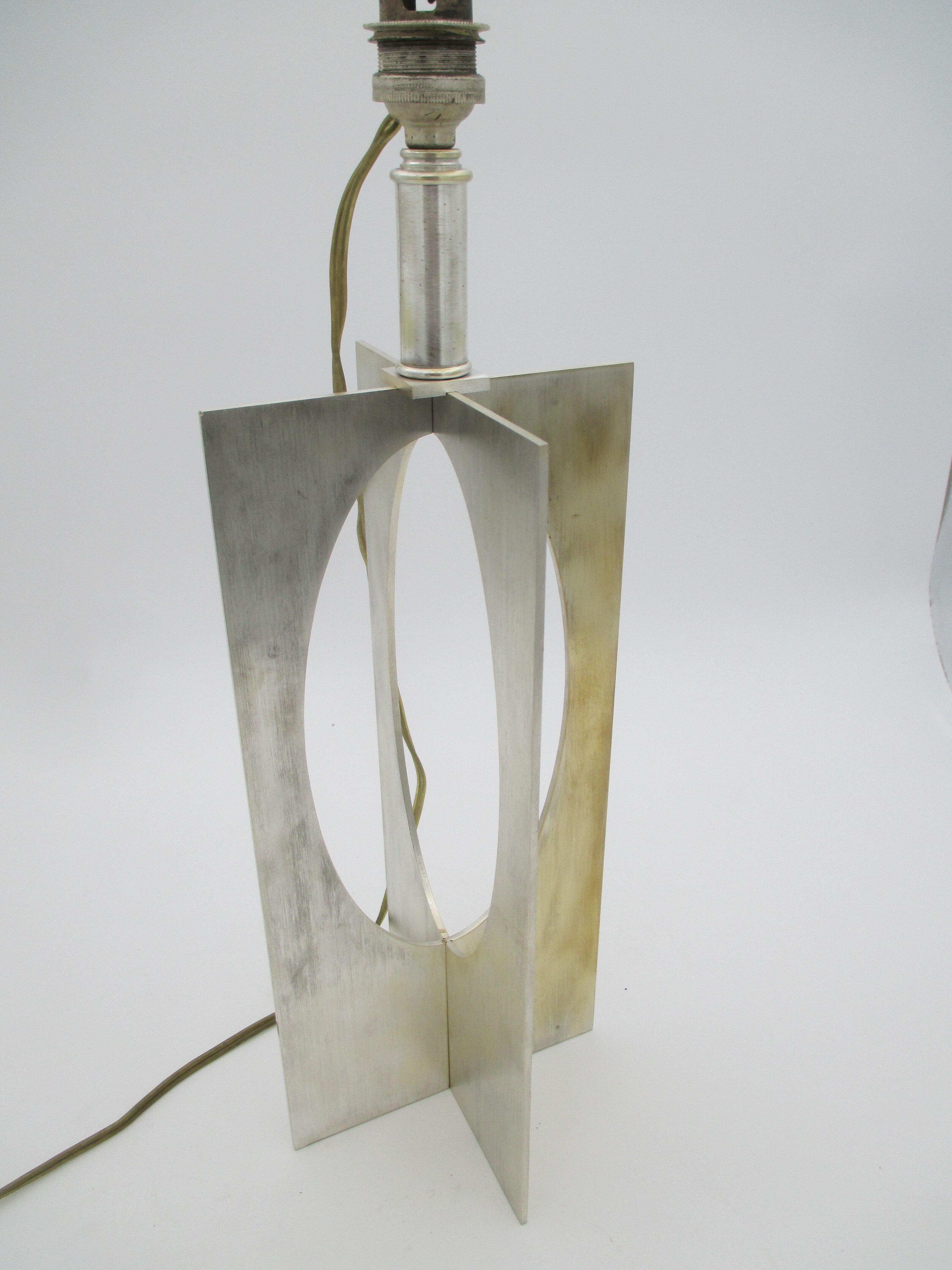 Lamp brass nickel-plated chrome year 70